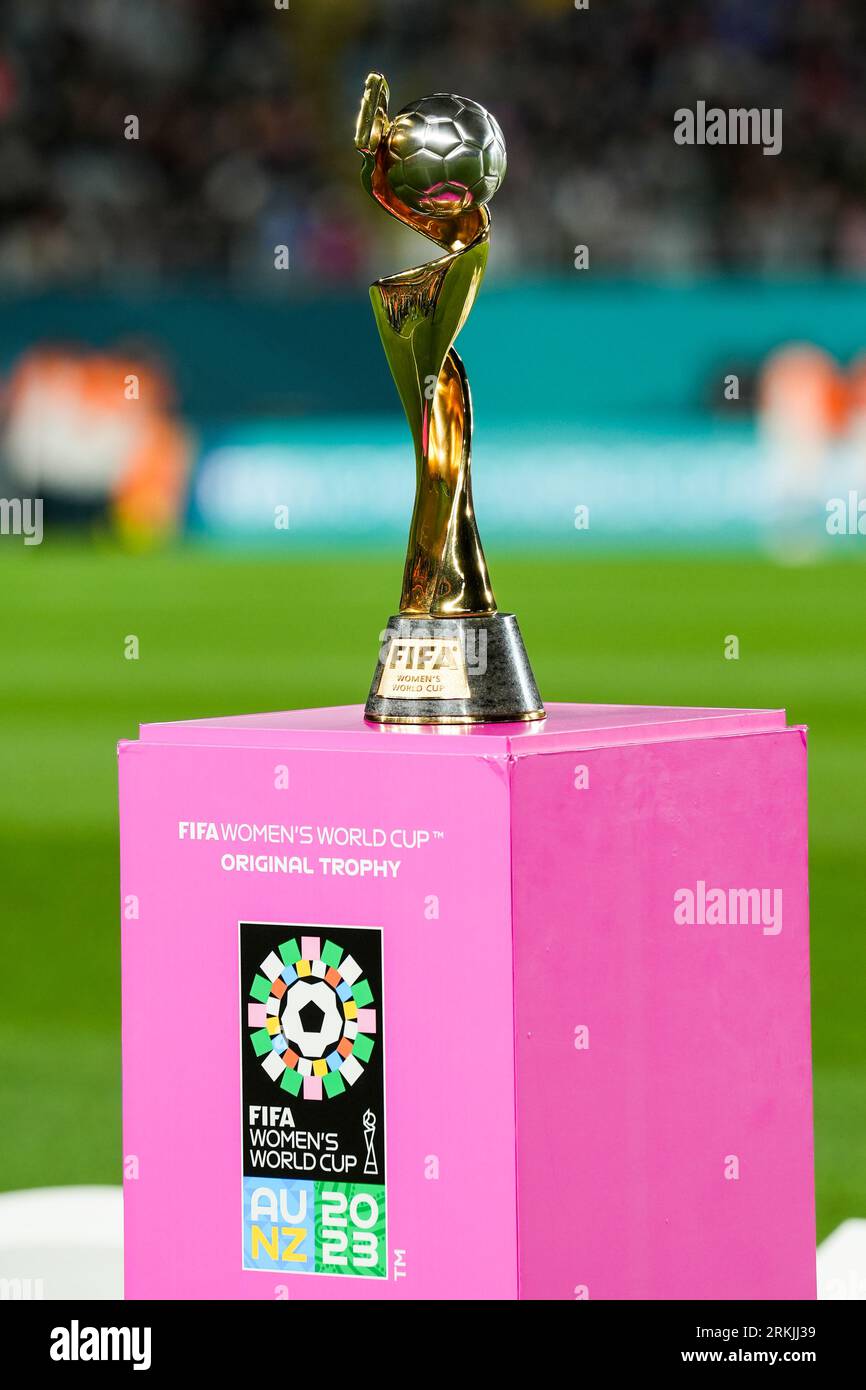 Usa women's soccer world cup trophy hi-res stock photography